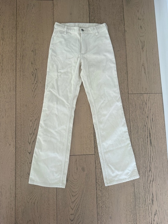 Brandy Melville Pants - Brandy Melville Cream 100% Cotton Corduroy Flare Pants size Small